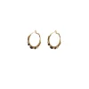 Iancura thin hoop earrings - black