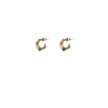 Iancura thin hoop earrings - green