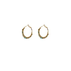 Iancura wide hoop earrings - turquoise