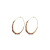 Iancura wide hoop earrings - garnet