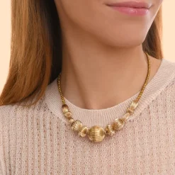 Inti adjustable short necklace - gold