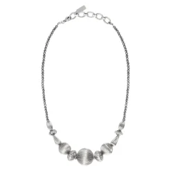 Inti adjustable short necklace - silver