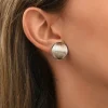 Inti clip-on earrings - silver