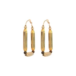 Inti graphic hoop earrings - gold