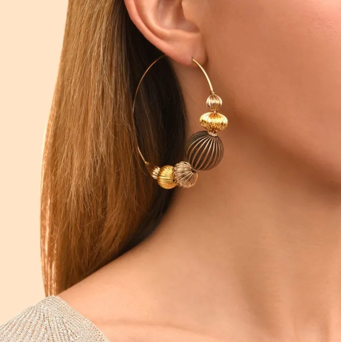 Inti hoop earrings - gold