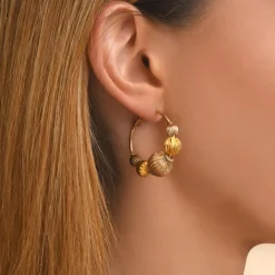 Inti hoop earrings - gold