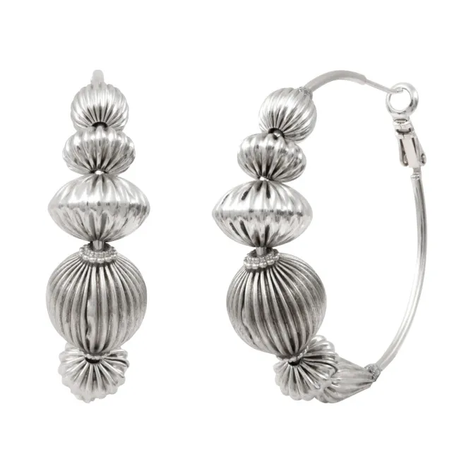 Inti hoop earrings - silver