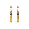 Inti pierced post drop earrings - gold