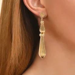 Inti pierced stud earrings - gold