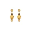 Inti pierced stud earrings - gold