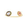 Louise adjustable bangle bracelet - white