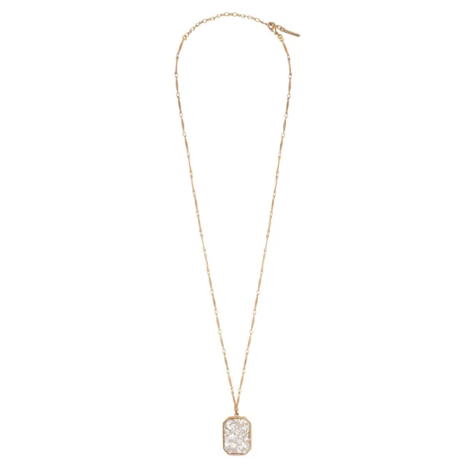 Louise Adjustable Long Necklace - White