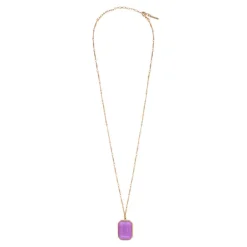 Louise Adjustable Long Necklace - Mauve