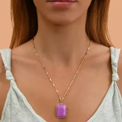 Louise Adjustable Long Necklace - Mauve
