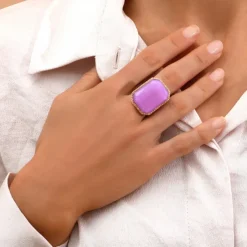 Louise adjustable ring - pink