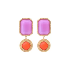 Louise clip-on earrings - red