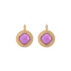 Louise delicate sleeper earrings - violets