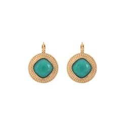 Louise delicate sleeper earrings - turquoise