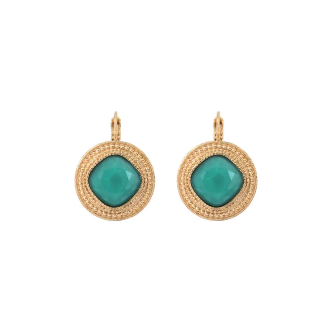 Louise delicate sleeper earrings - turquoise