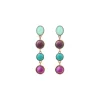 Louise long pierced stud earrings - blue