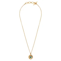 Louise mid-length necklace - turquoise