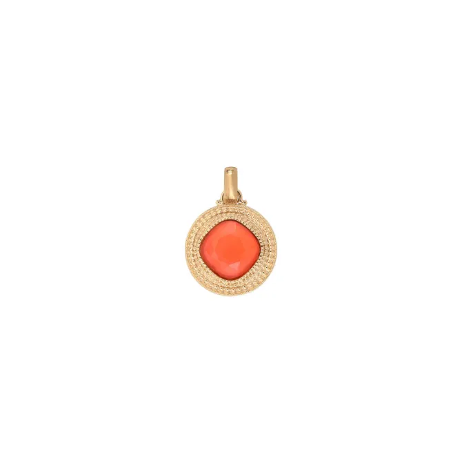 Louise pendant necklace - coral