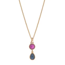 Louise pendant necklace - blue
