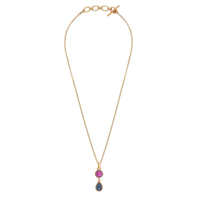 Louise pendant necklace - blue