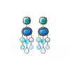 Louise pierced stud earrings - turquoise
