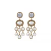 Louise pierced stud earrings - white