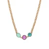 Louise short necklace - blue