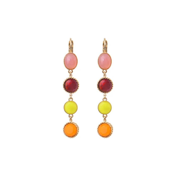 Louise sleeper earrings - red