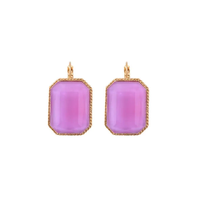 Louise sleeper earrings - violets