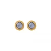 Louise thin clip-on earrings - white