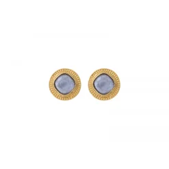 Louise thin clip-on earrings - white