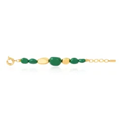 Loulou adjustable bracelet – green and gold