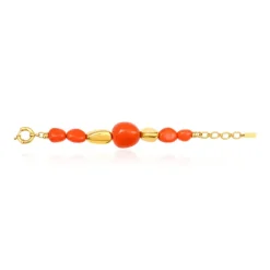 Loulou adjustable bracelet – orange and gold