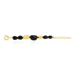 Loulou adjustable bracelet – black and gold