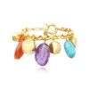 Loulou Adjustable Chain Bracelet - Multicolored