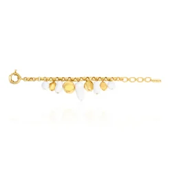 Loulou adjustable chain bracelet – gold and white