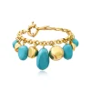 Loulou adjustable chain bracelet – turquoise and gold