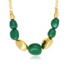 Loulou chain necklace – green and gold