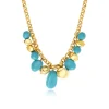 Loulou chunky chain necklace – turquoise and gold