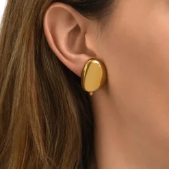 Loulou clip-on earrings - gold