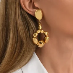 Loulou clip-on earrings - gold