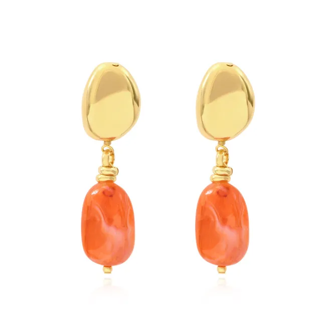 Loulou clip-on earrings - orange
