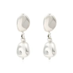 Loulou clip-on earrings - silver