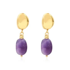 Loulou clip-on earrings - violets