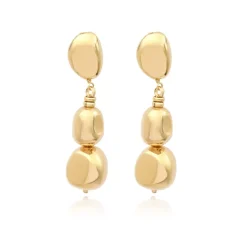 Loulou long clip-on earrings - gold