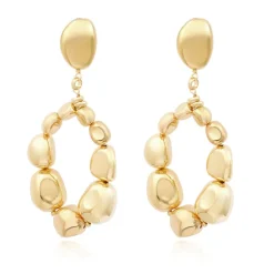 Loulou wide clip-on earrings - gold